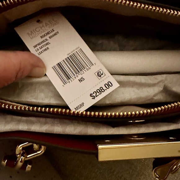 Michael Kors Rochelle Large Satchel in Brandy with Gold Hardware NEW WITH TAGS - Picture 13 of 16